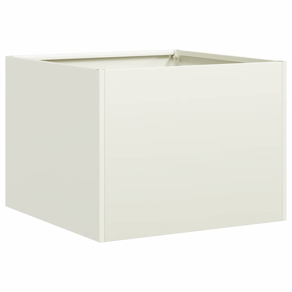 vidaXL Planter White 40x40x30 cm Steel