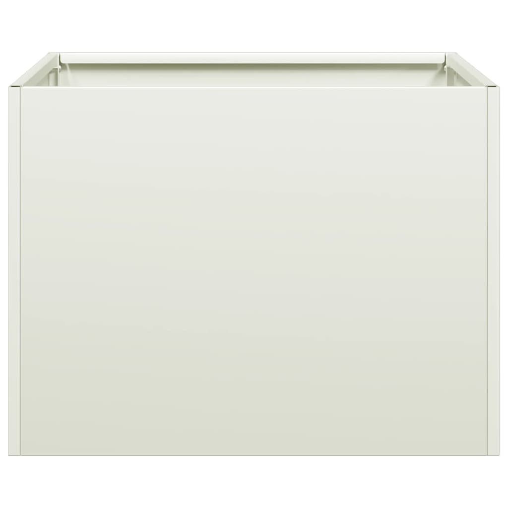 vidaXL Planter White 40x40x30 cm Steel