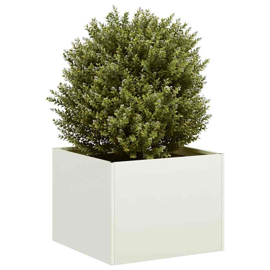 vidaXL Planter White 40x40x30 cm Steel