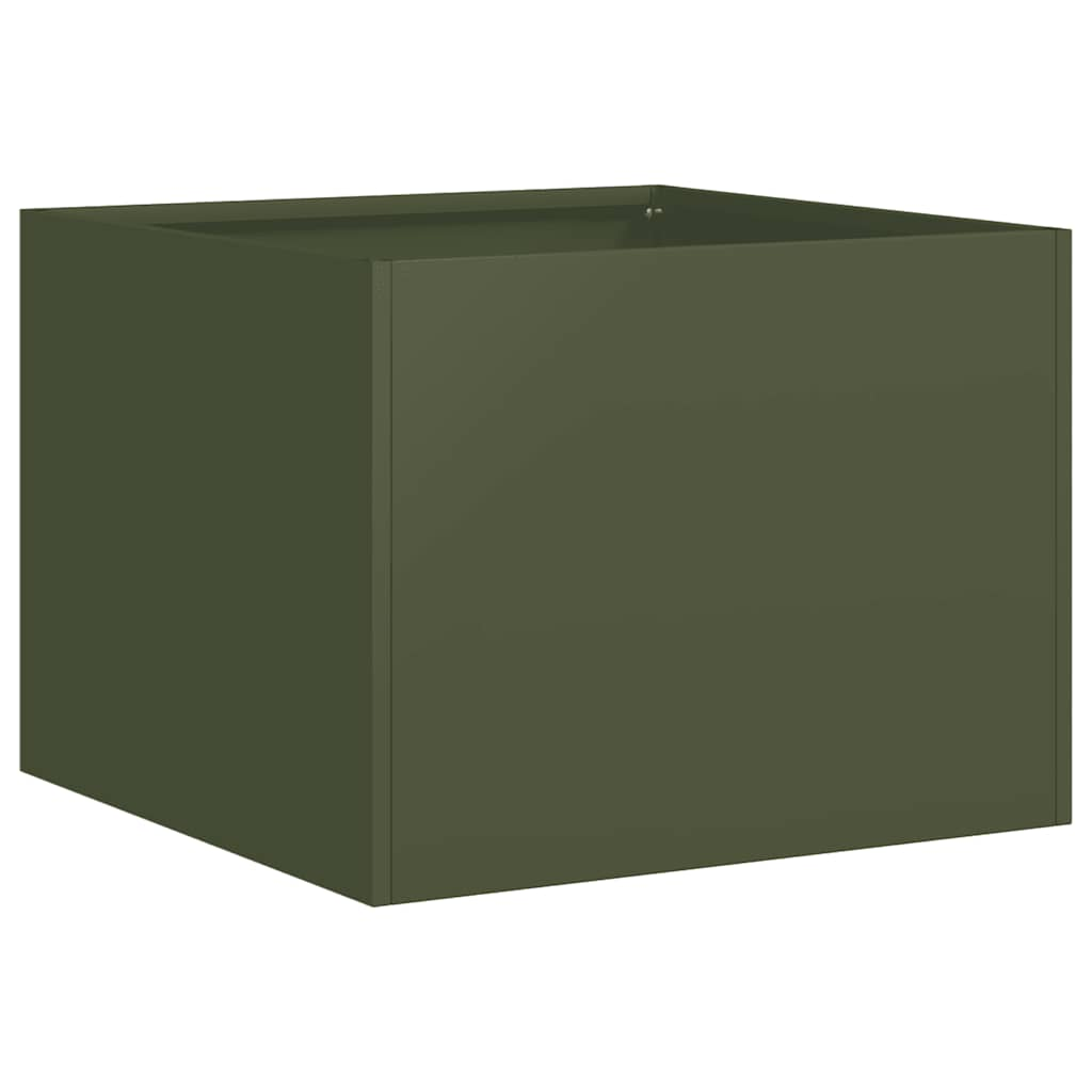 vidaXL Planter Olive Green 40x40x30 cm Steel