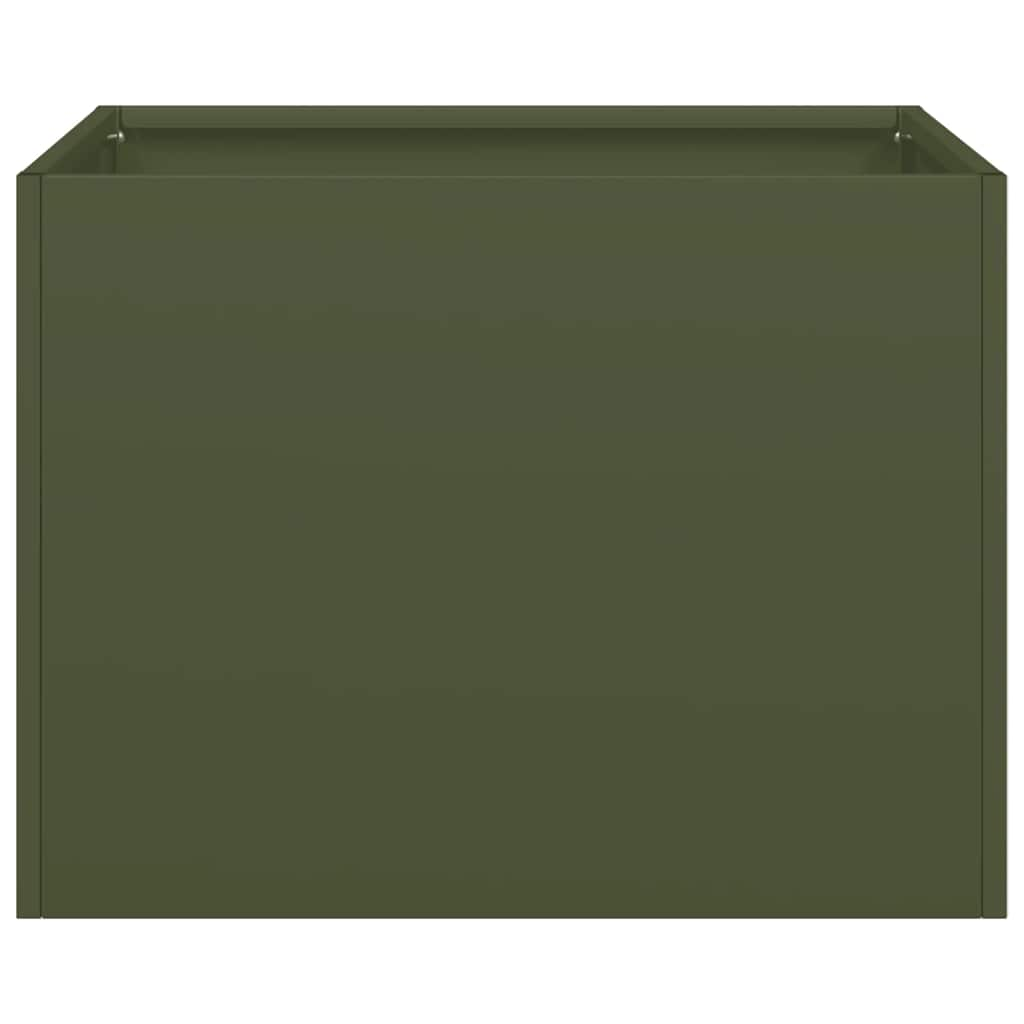 vidaXL Planter Olive Green 40x40x30 cm Steel