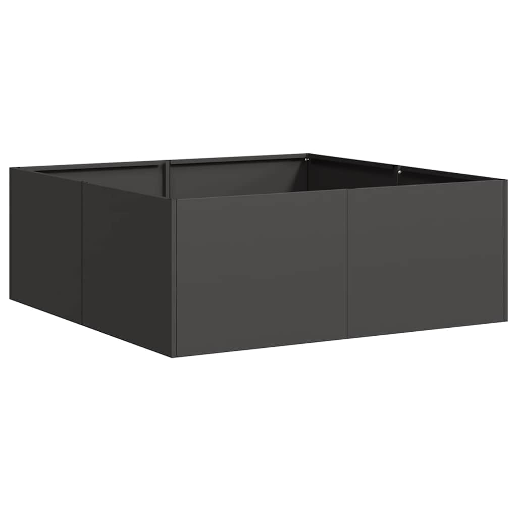 vidaXL Planter Black 80x80x30 cm Steel