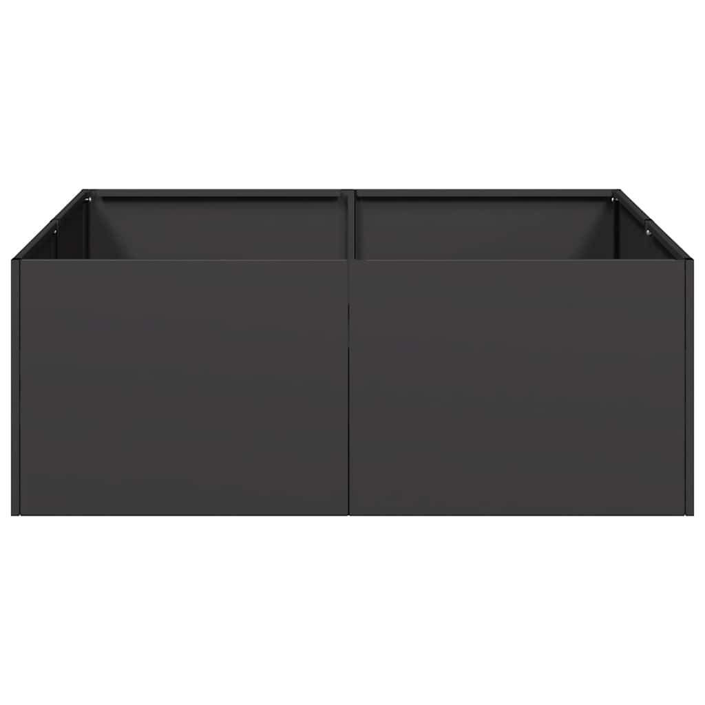 vidaXL Planter Black 80x80x30 cm Steel