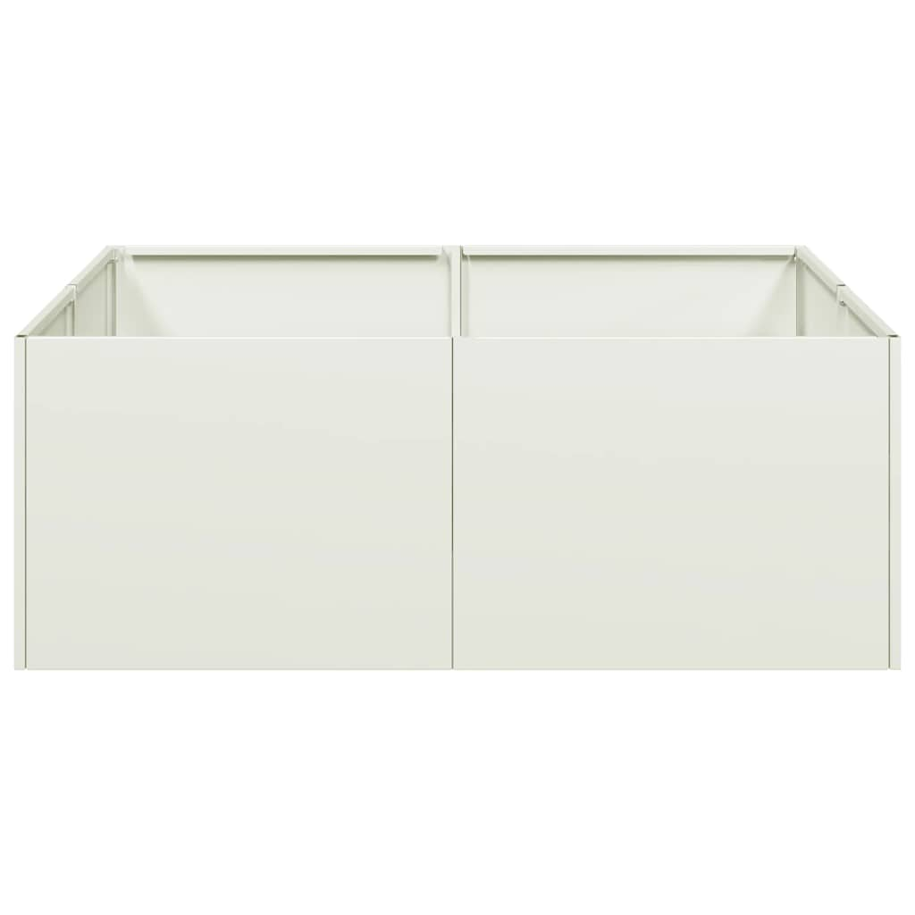 vidaXL Planter White 80x80x30 cm Steel