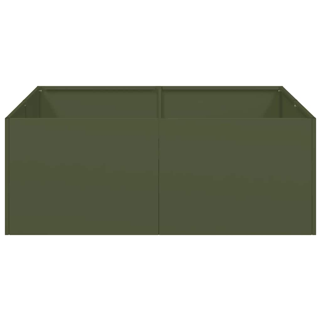 vidaXL Planter Olive Green 80x80x30 cm Steel