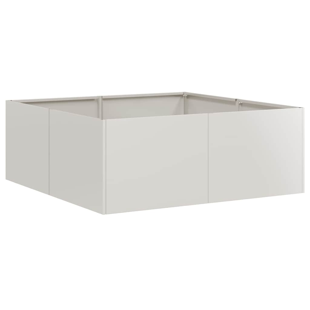 vidaXL Planter 80x80x30 cm Stainless Steel