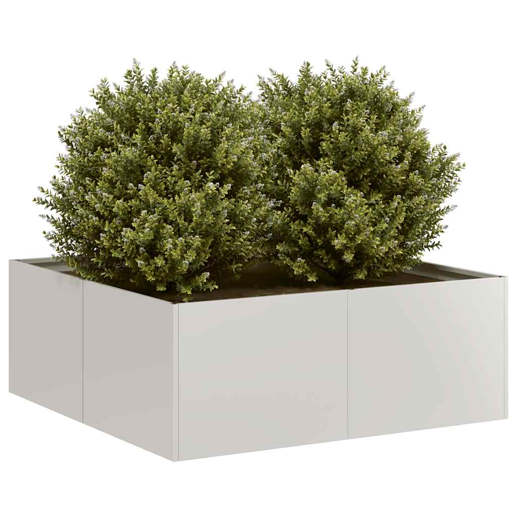 vidaXL Planter 80x80x30 cm Stainless Steel