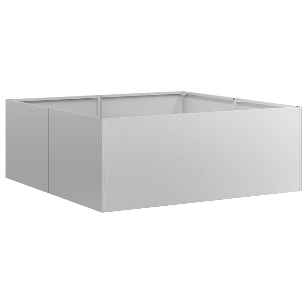 vidaXL Planter 80x80x30 cm Galvanised Steel