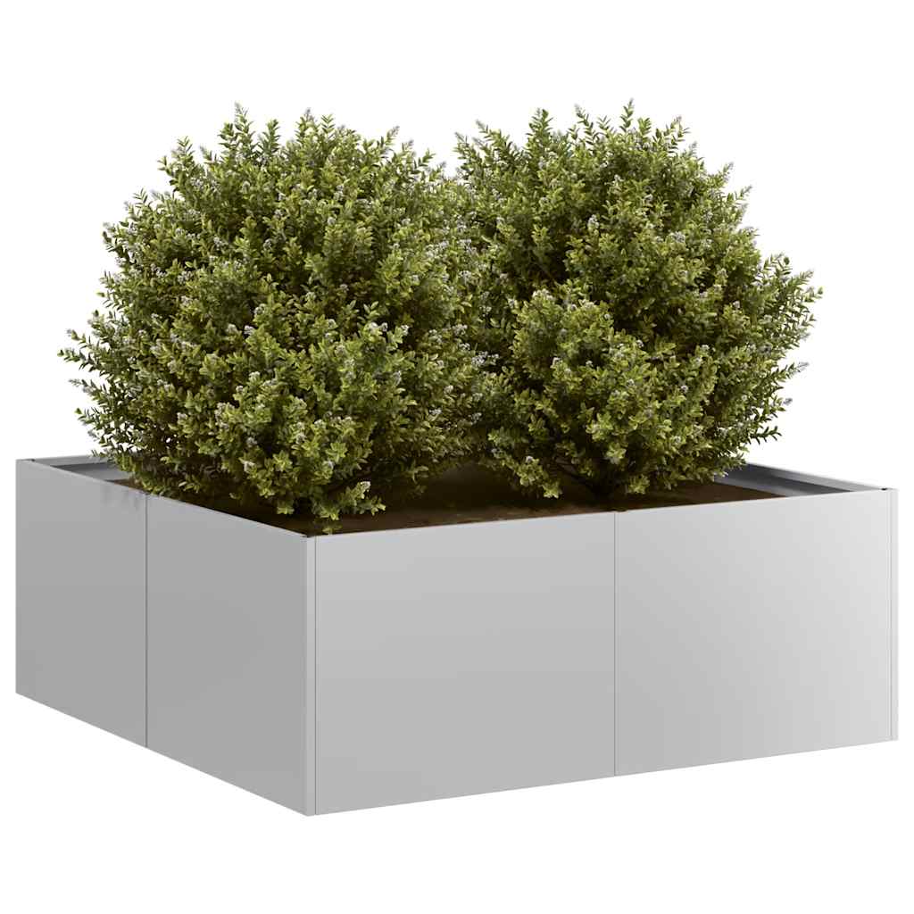 vidaXL Planter 80x80x30 cm Galvanised Steel