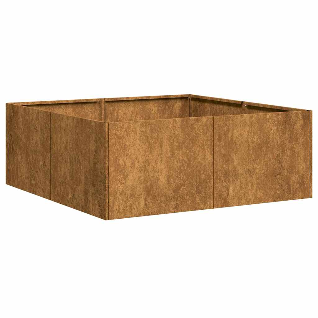 vidaXL Planter Rusty 80x80x30 cm Weathering Steel