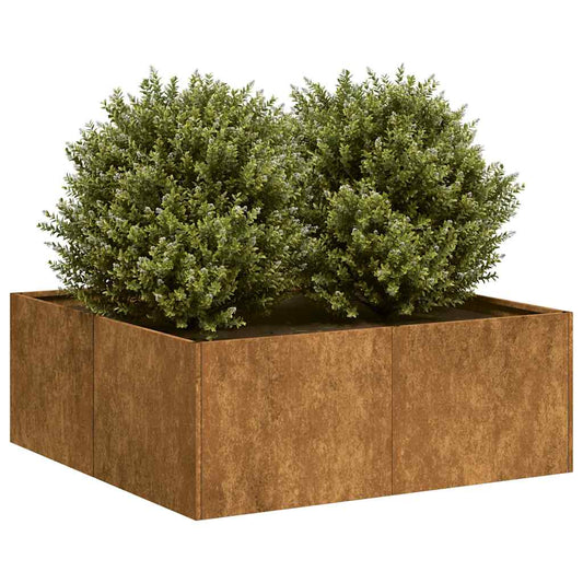 vidaXL Planter Rusty 80x80x30 cm Weathering Steel