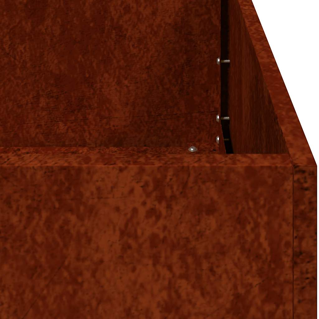 Planter Rusty 100x100x30 cm Weathering Steel