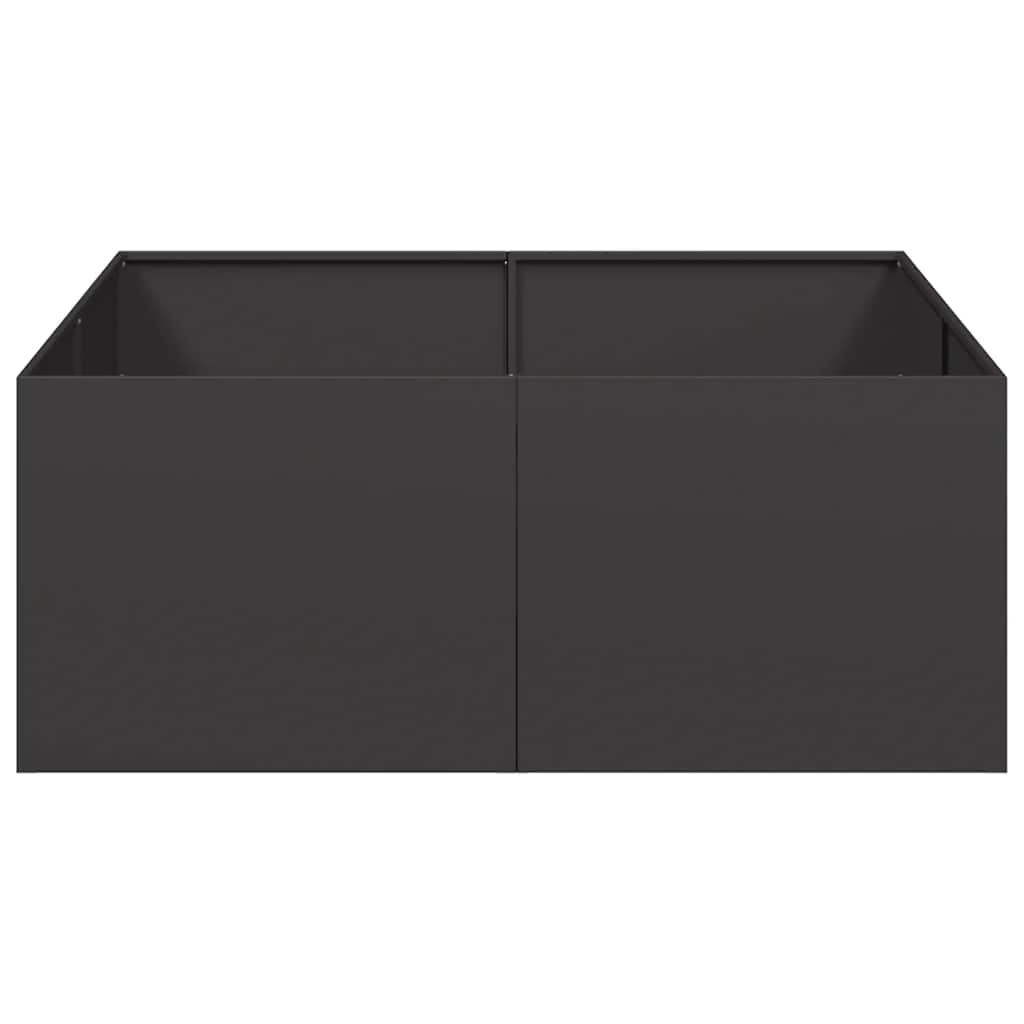 vidaXL Planter Black 100x100x40 cm Steel