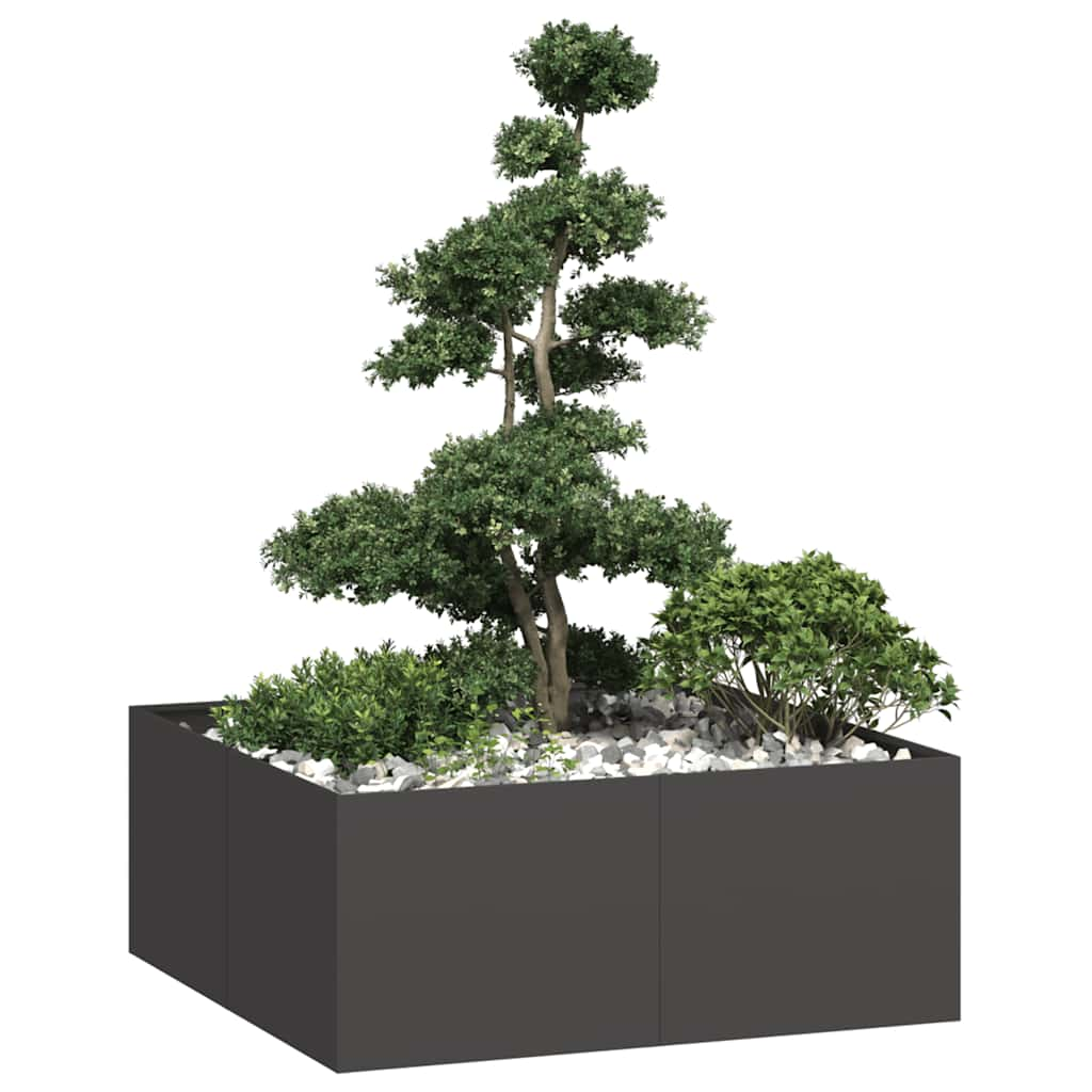 vidaXL Planter Black 100x100x40 cm Steel