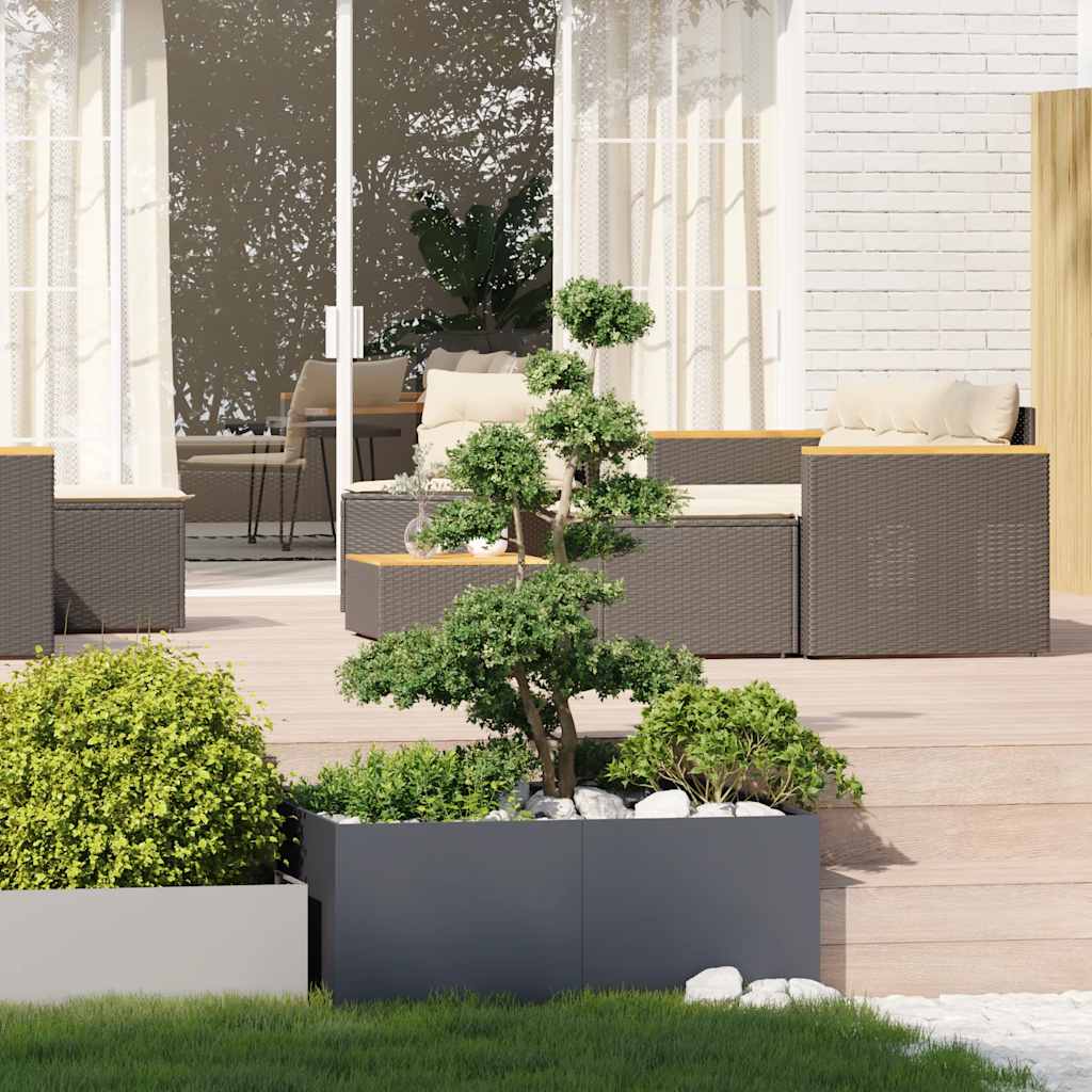 vidaXL Planter Anthracite 100x100x40 cm Steel