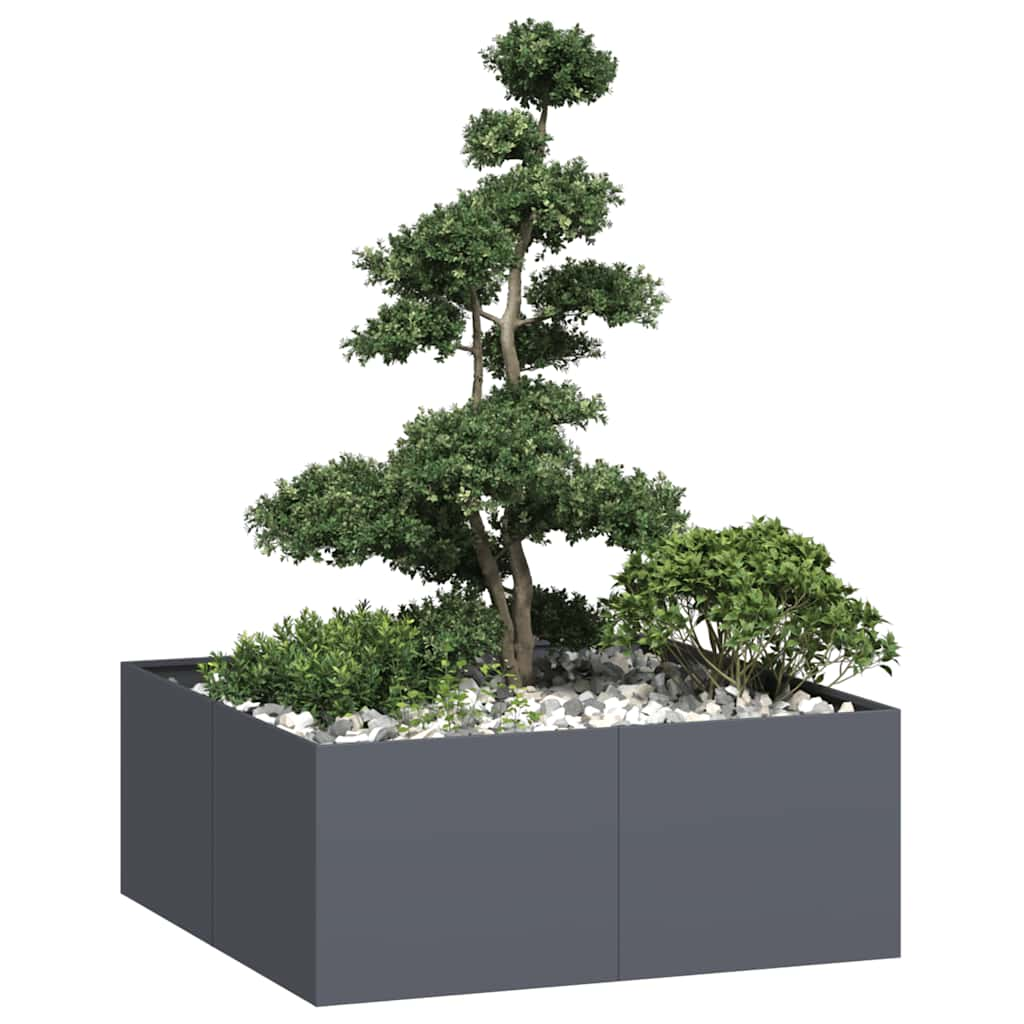 vidaXL Planter Anthracite 100x100x40 cm Steel