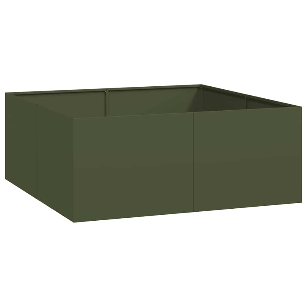 vidaXL Planter Olive Green 100x100x40 cm Steel