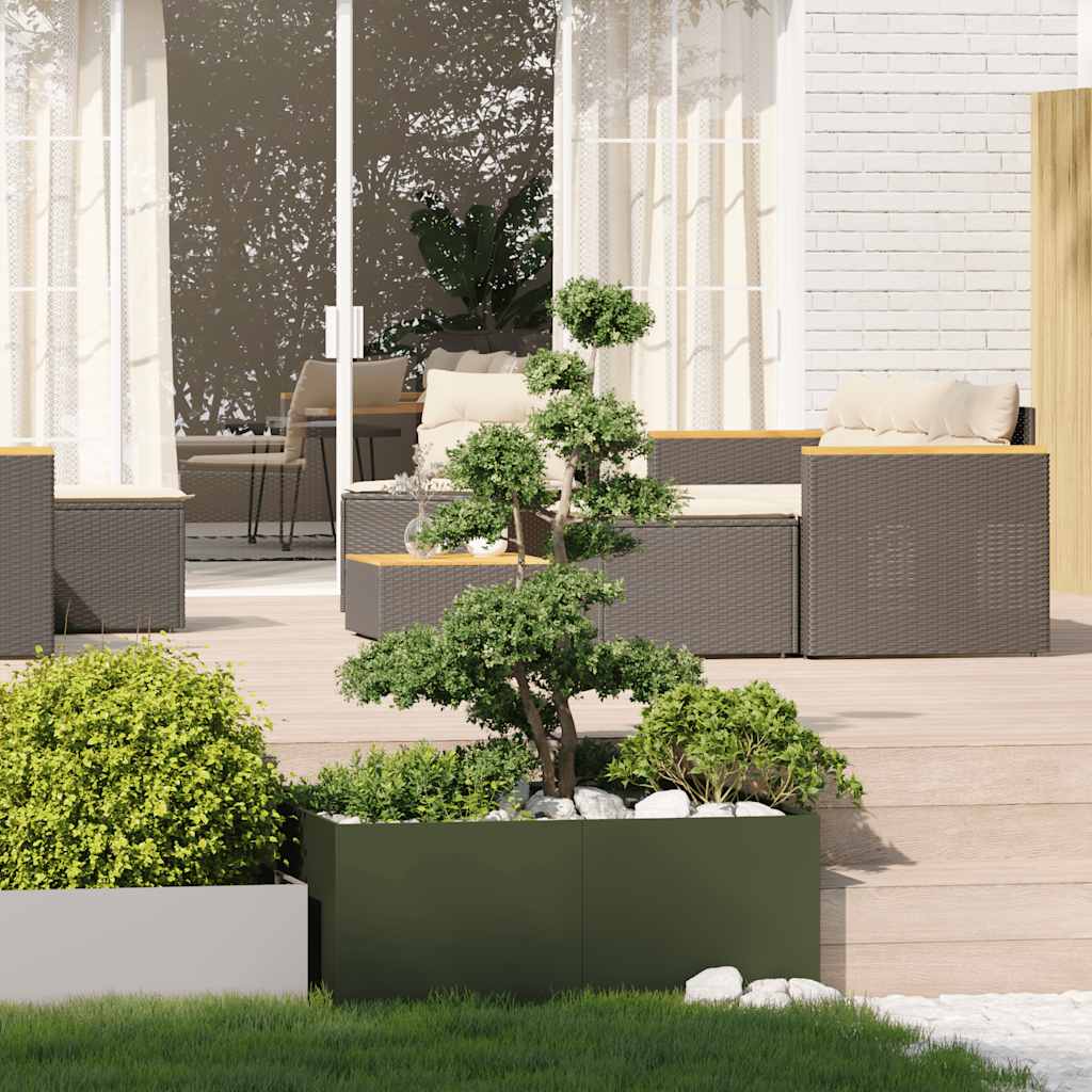 vidaXL Planter Olive Green 100x100x40 cm Steel