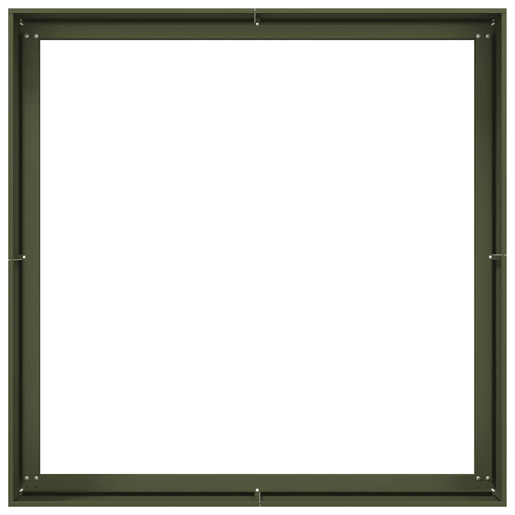 vidaXL Planter Olive Green 100x100x40 cm Steel