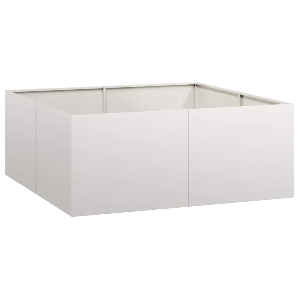 vidaXL Planter 100x100x40 cm Stainless Steel