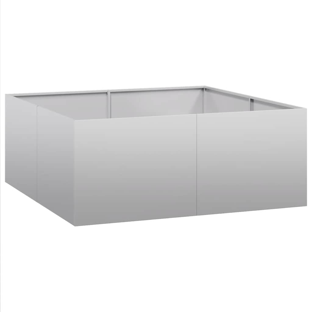 vidaXL Planter 100x100x40 cm Galvanised Steel