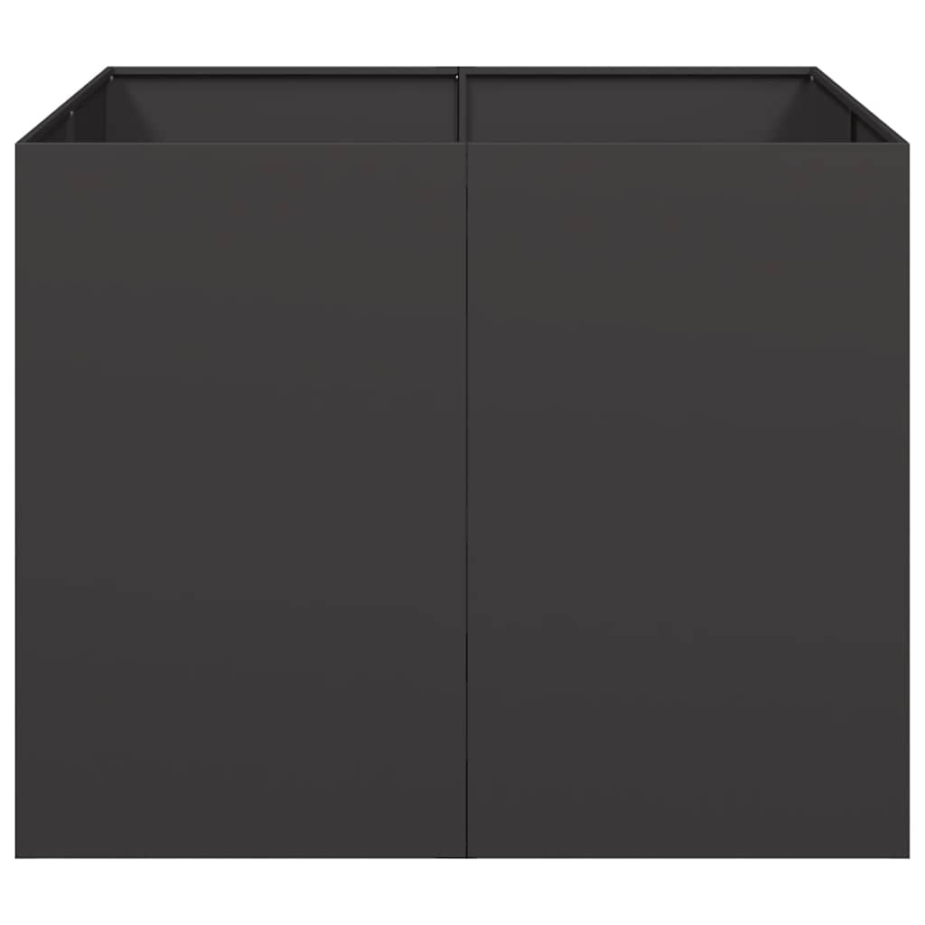 vidaXL Planter Black 100x100x80 cm Steel