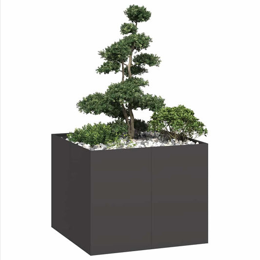 vidaXL Planter Black 100x100x80 cm Steel