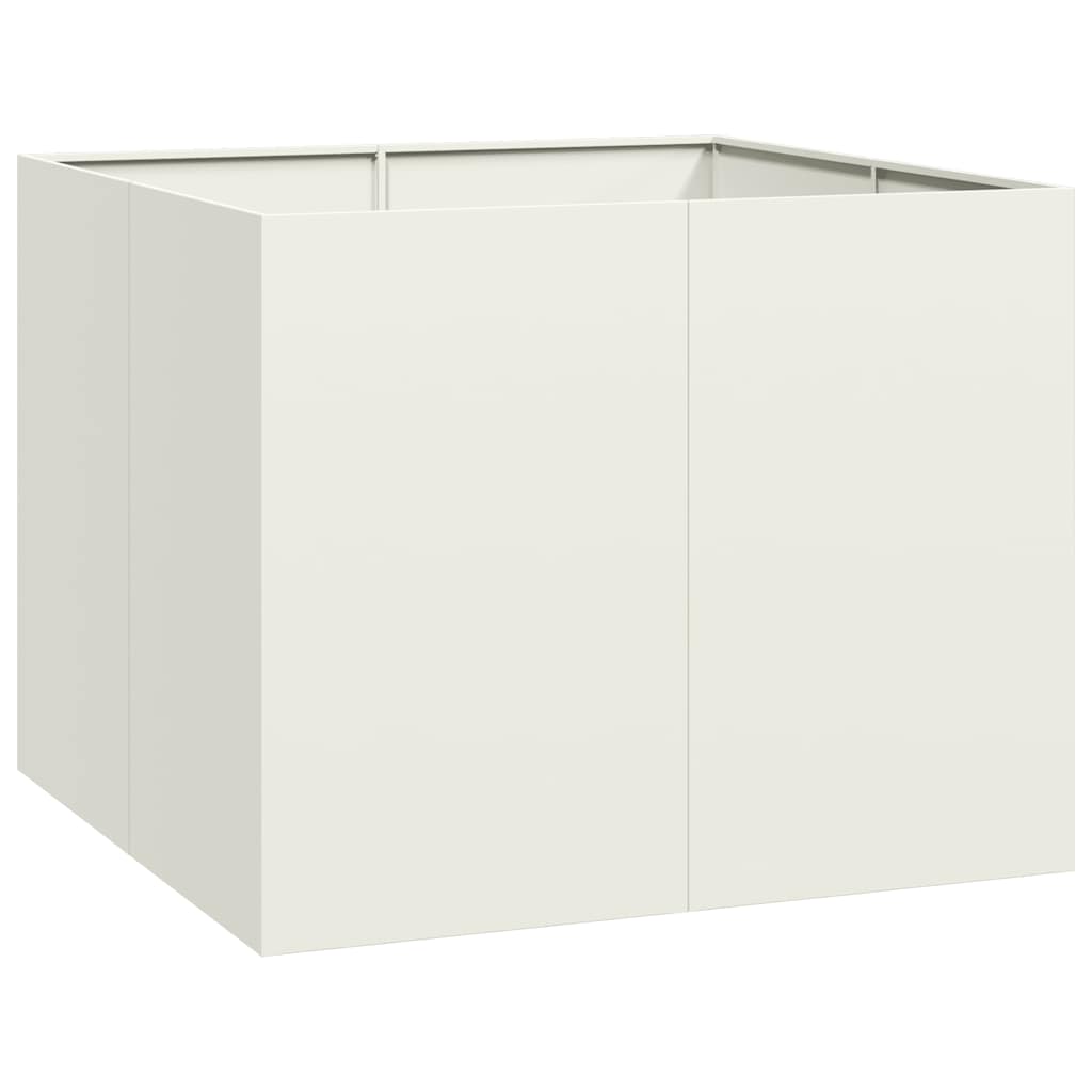 vidaXL Planter White 100x100x80 cm Steel