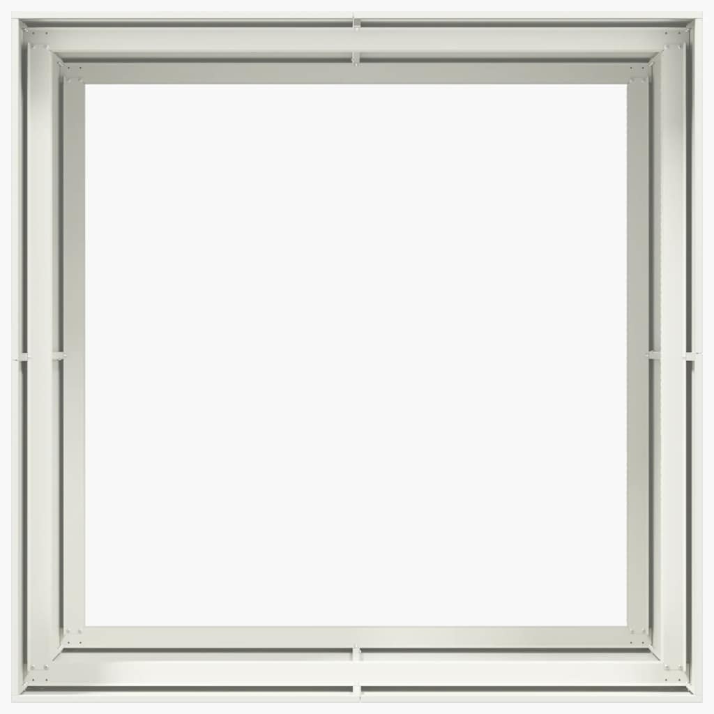 vidaXL Planter White 100x100x80 cm Steel