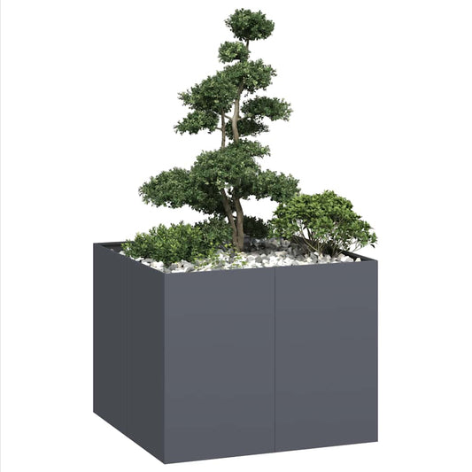 vidaXL Planter Anthracite 100x100x80 cm Steel