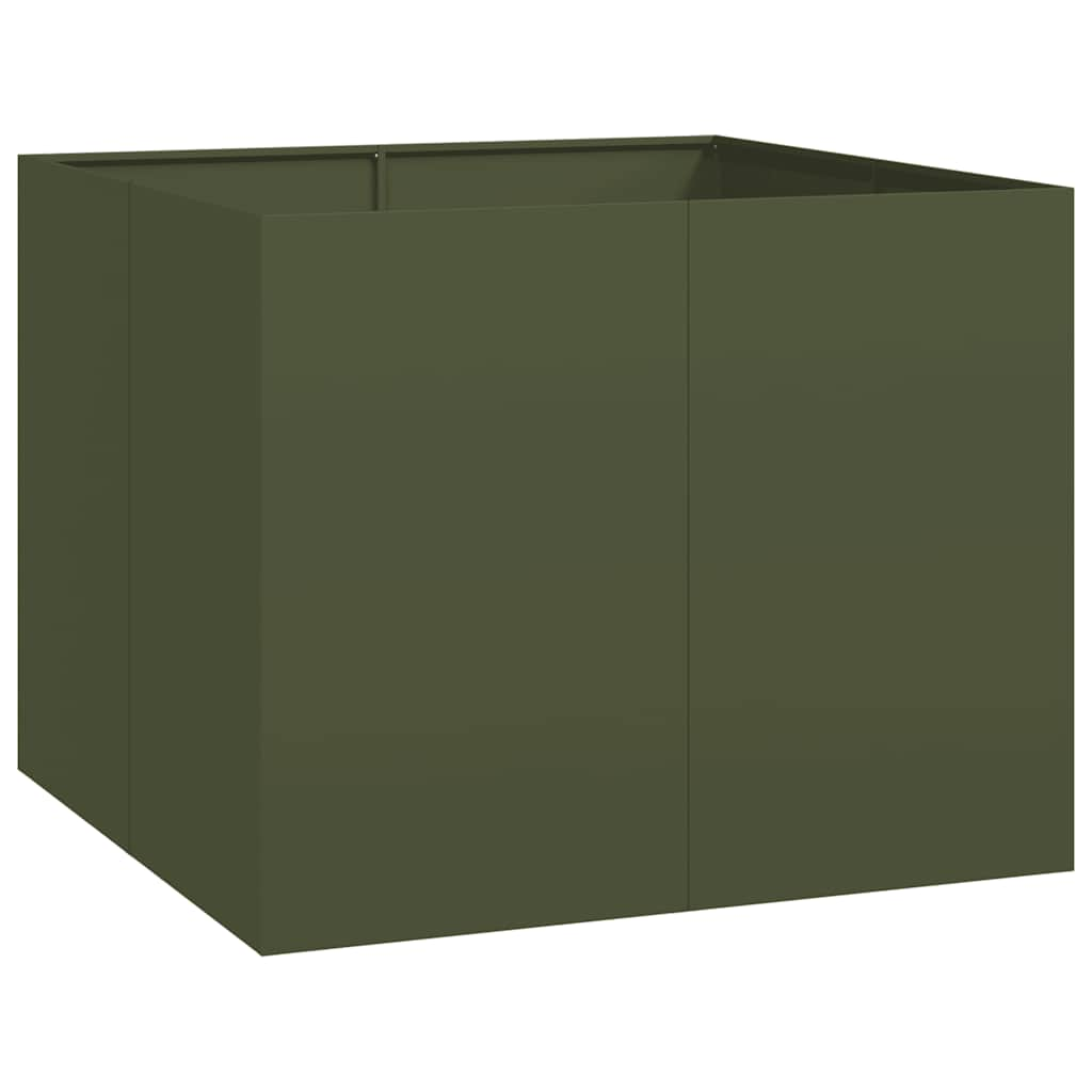 vidaXL Planter Olive Green 100x100x80 cm Steel