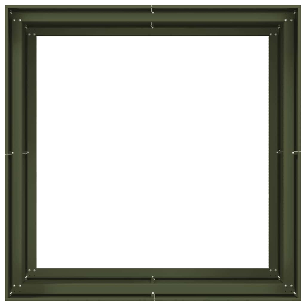 vidaXL Planter Olive Green 100x100x80 cm Steel