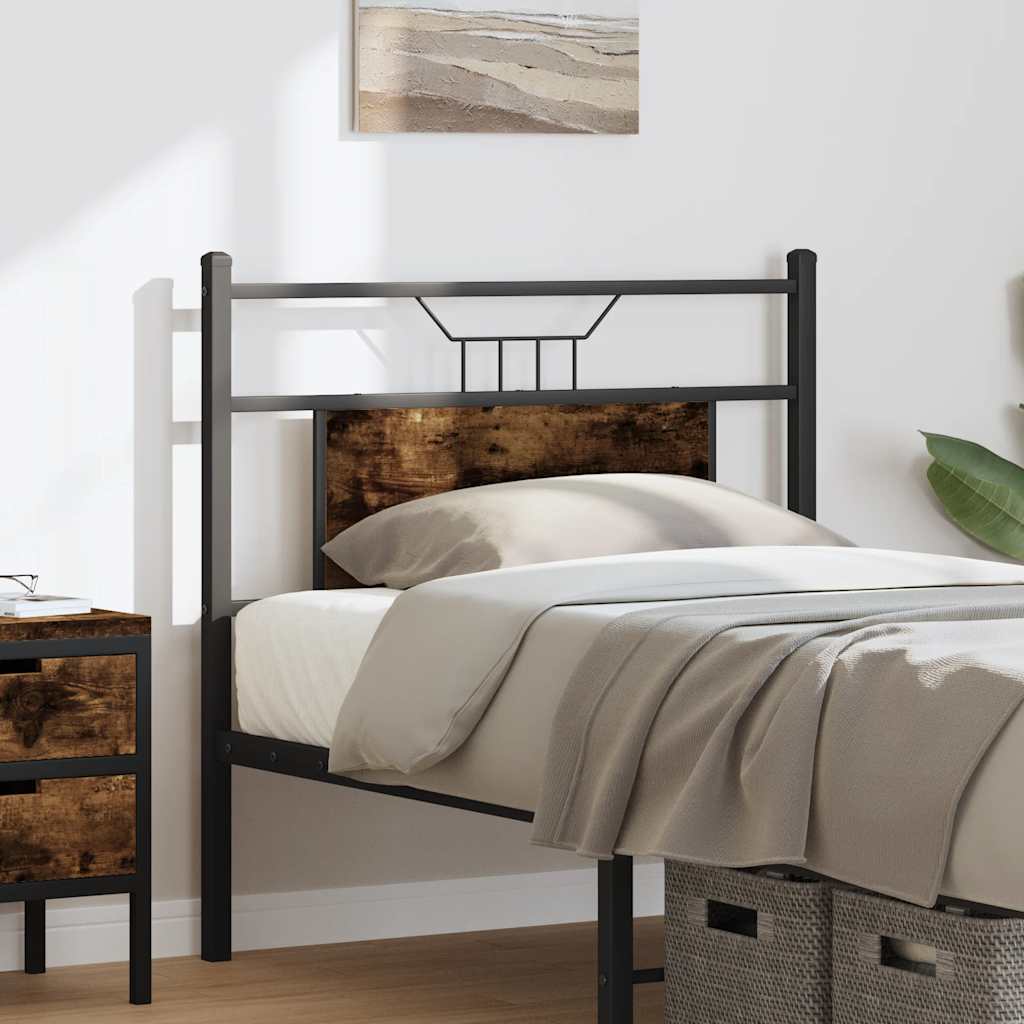 Replace Headboard Smoked Oak 75 cm Engineered Wood and Steel