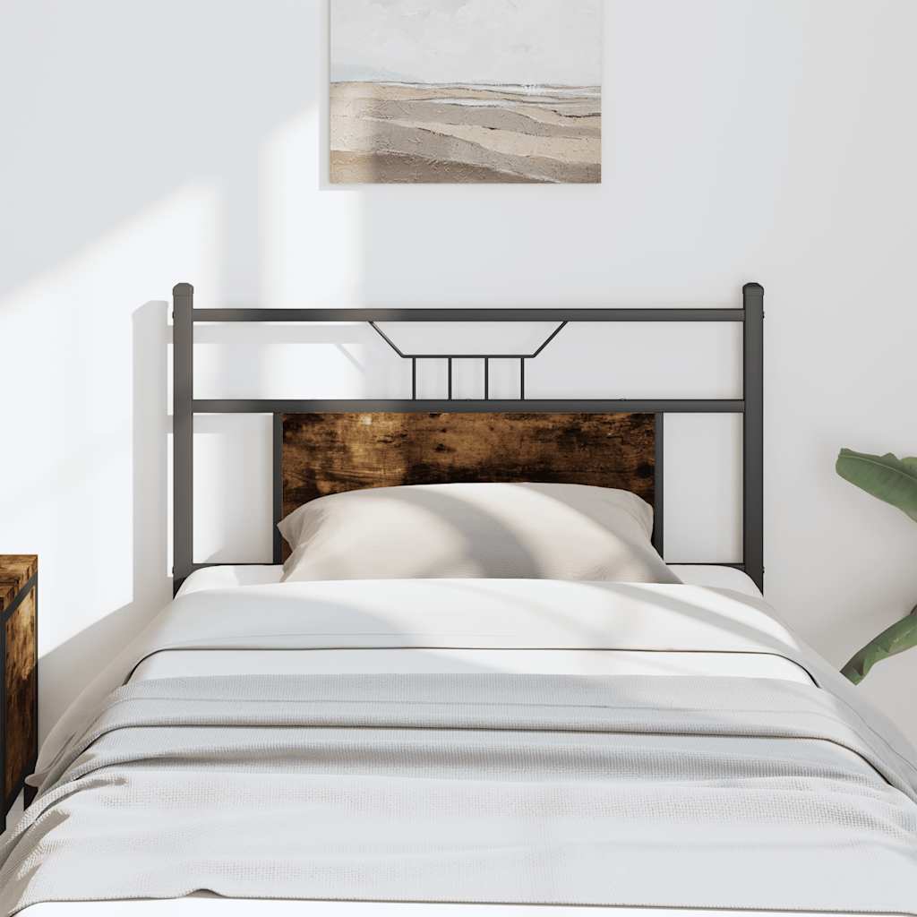 Replace Headboard Smoked Oak 75 cm Engineered Wood and Steel