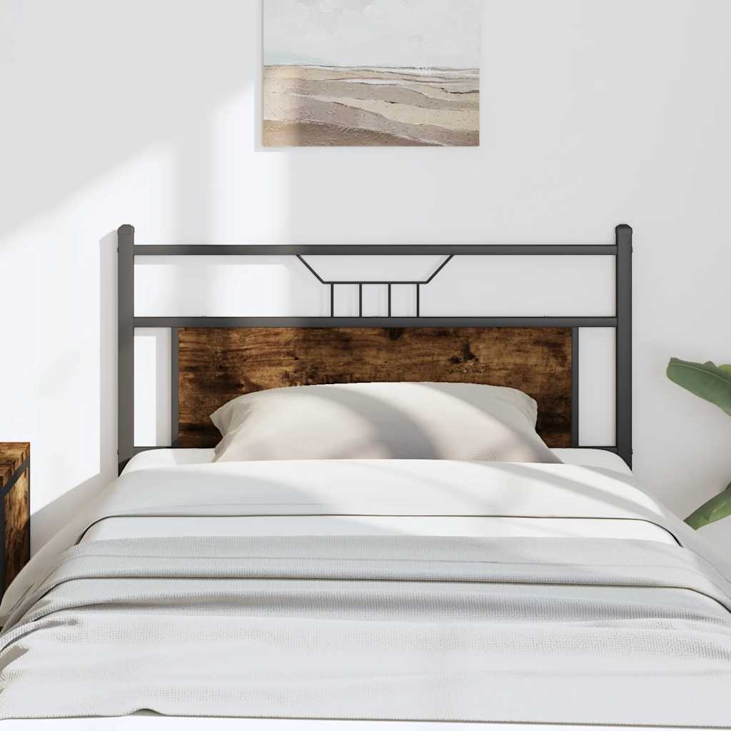 Replace Headboard Smoked Oak 107 cm Engineered Wood and Steel