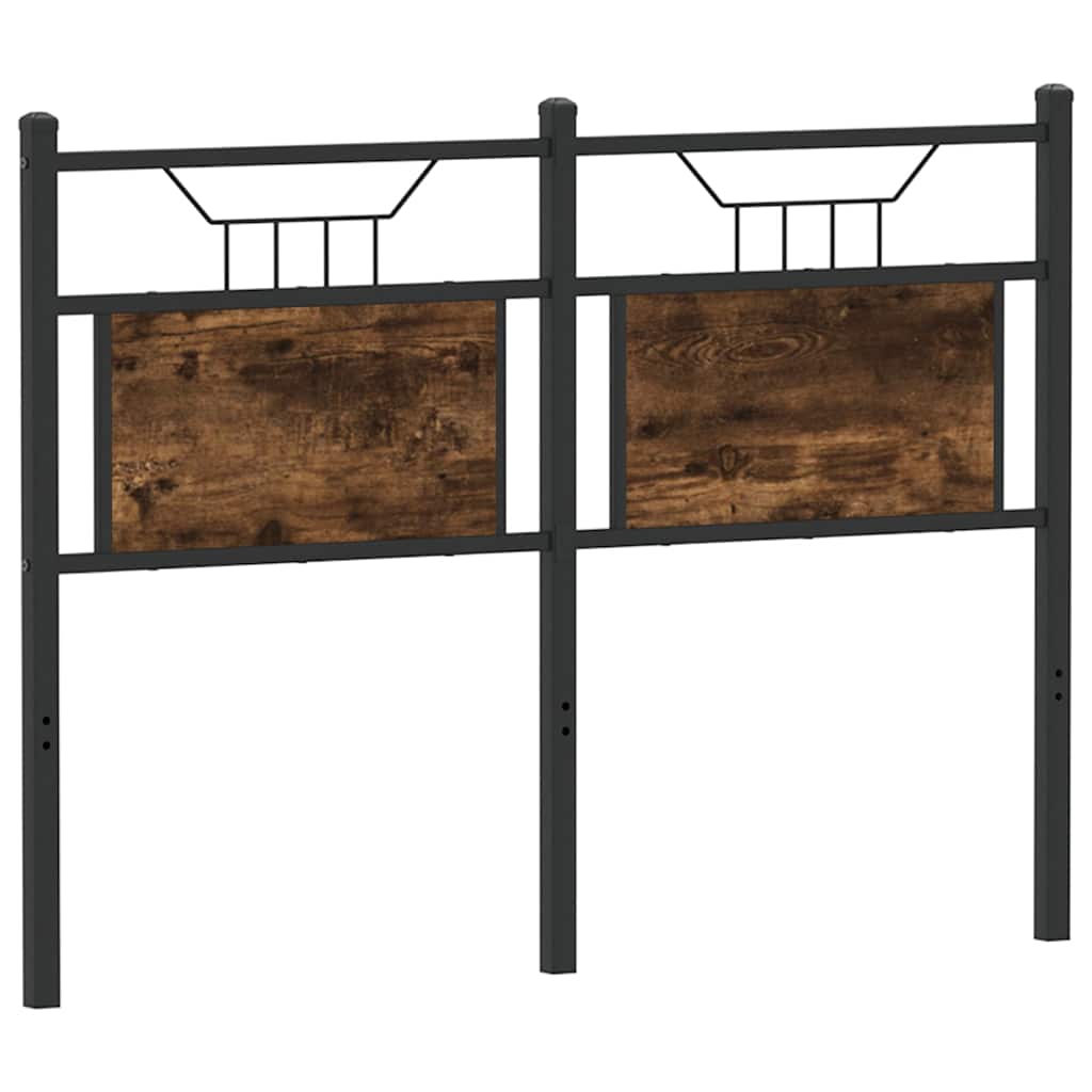 Replace Headboard Smoked Oak 120 cm Engineered Wood and Steel