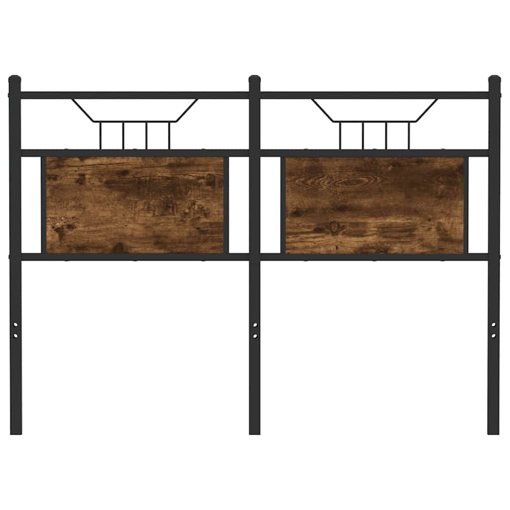 Replace Headboard Smoked Oak 120 cm Engineered Wood and Steel
