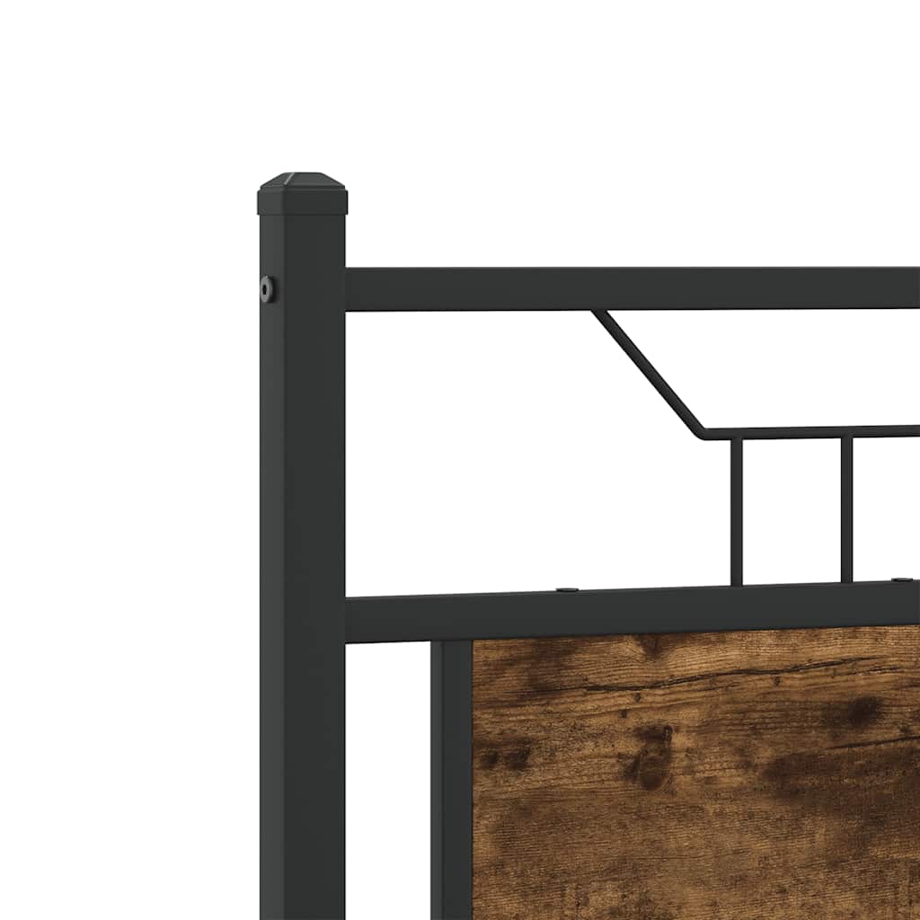 Replace Headboard Smoked Oak 120 cm Engineered Wood and Steel