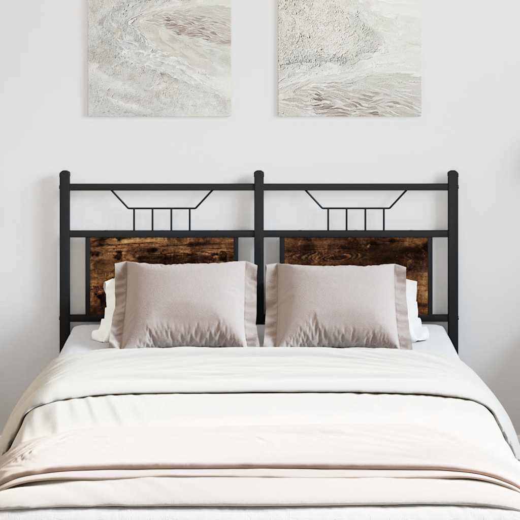Replace Headboard Smoked Oak 120 cm Engineered Wood and Steel