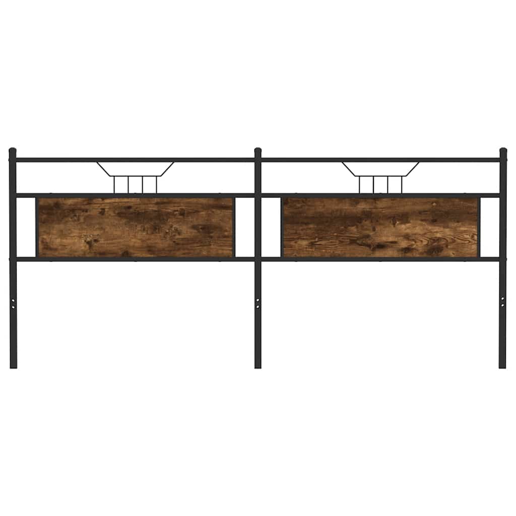 Replace Headboard Smoked Oak 193 cm Engineered Wood and Steel