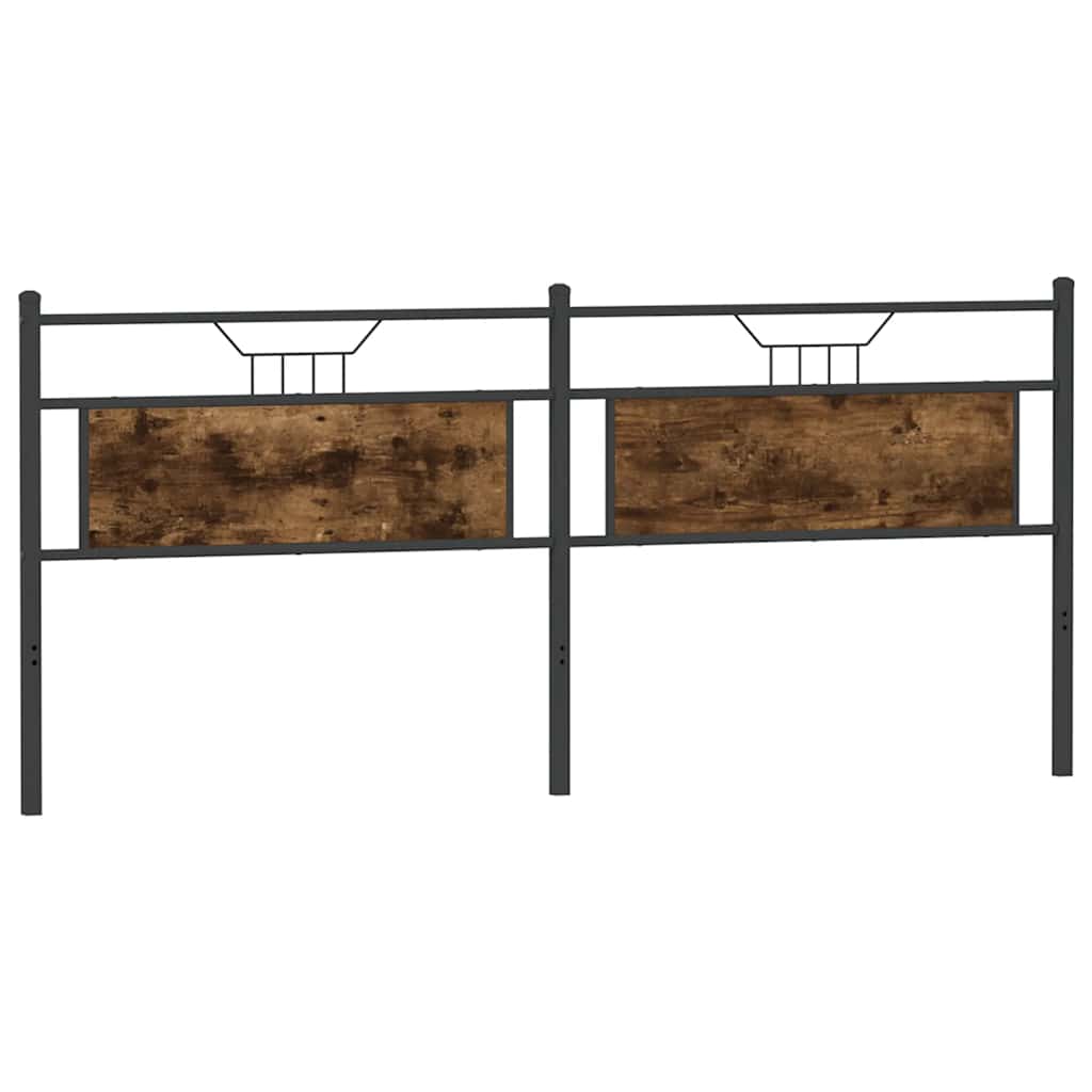 Replace Headboard Smoked Oak 193 cm Engineered Wood and Steel