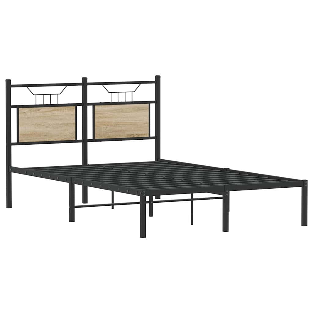 Bed Frame without Mattress Sonoma Oak 120x200 cm Engineered Wood