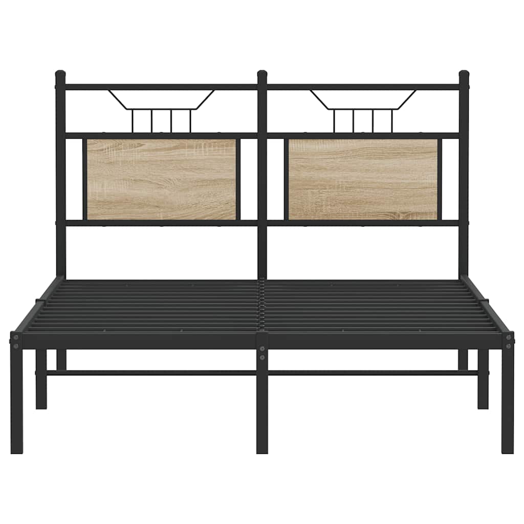Bed Frame without Mattress Sonoma Oak 120x200 cm Engineered Wood