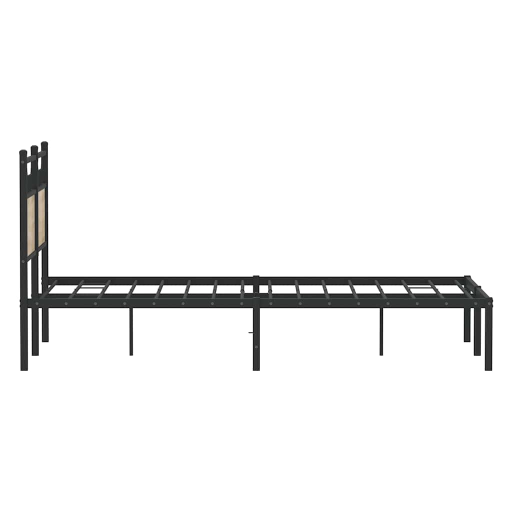 Bed Frame without Mattress Sonoma Oak 120x200 cm Engineered Wood