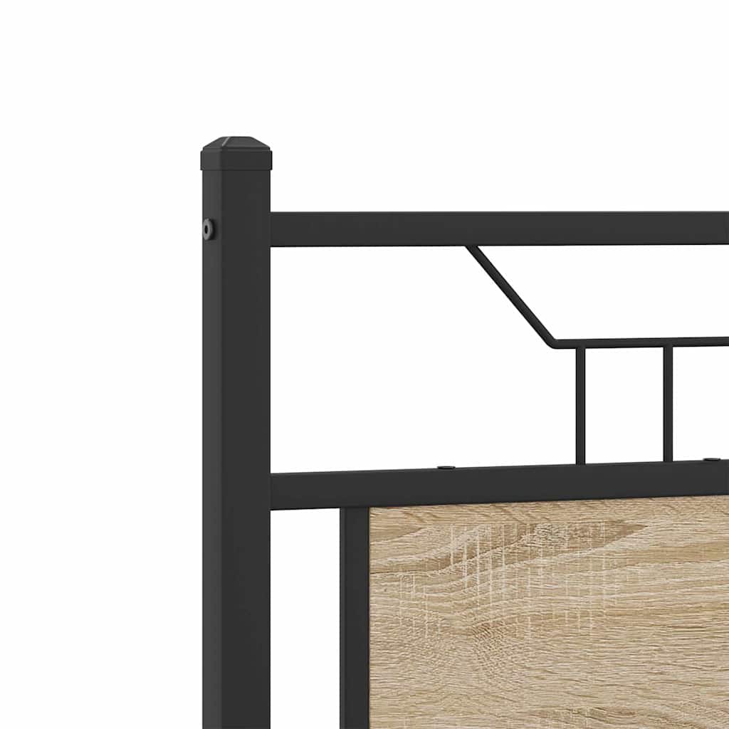 Bed Frame without Mattress Sonoma Oak 120x200 cm Engineered Wood