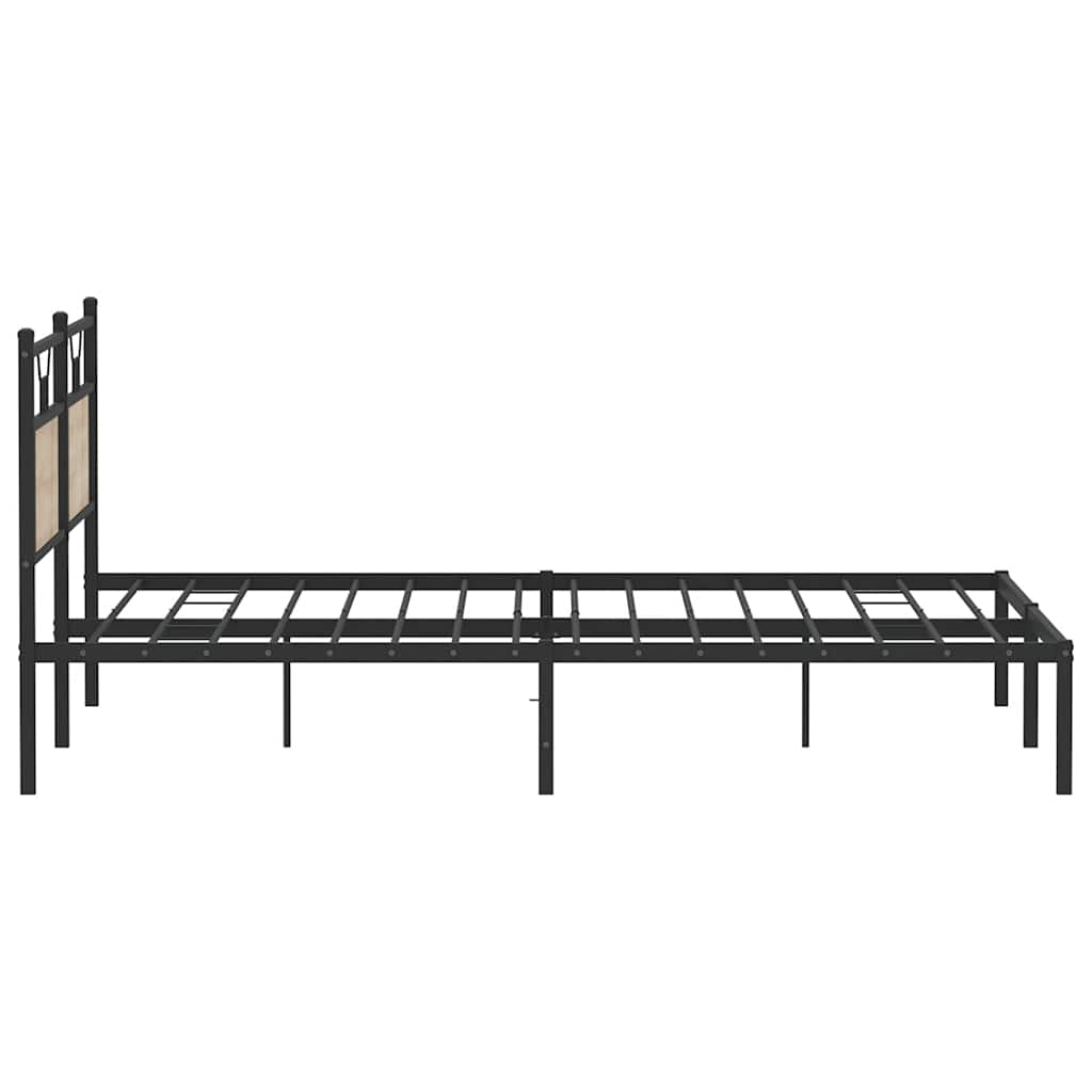 Bed Frame without Mattress Sonoma Oak 183x213 cm Engineered Wood