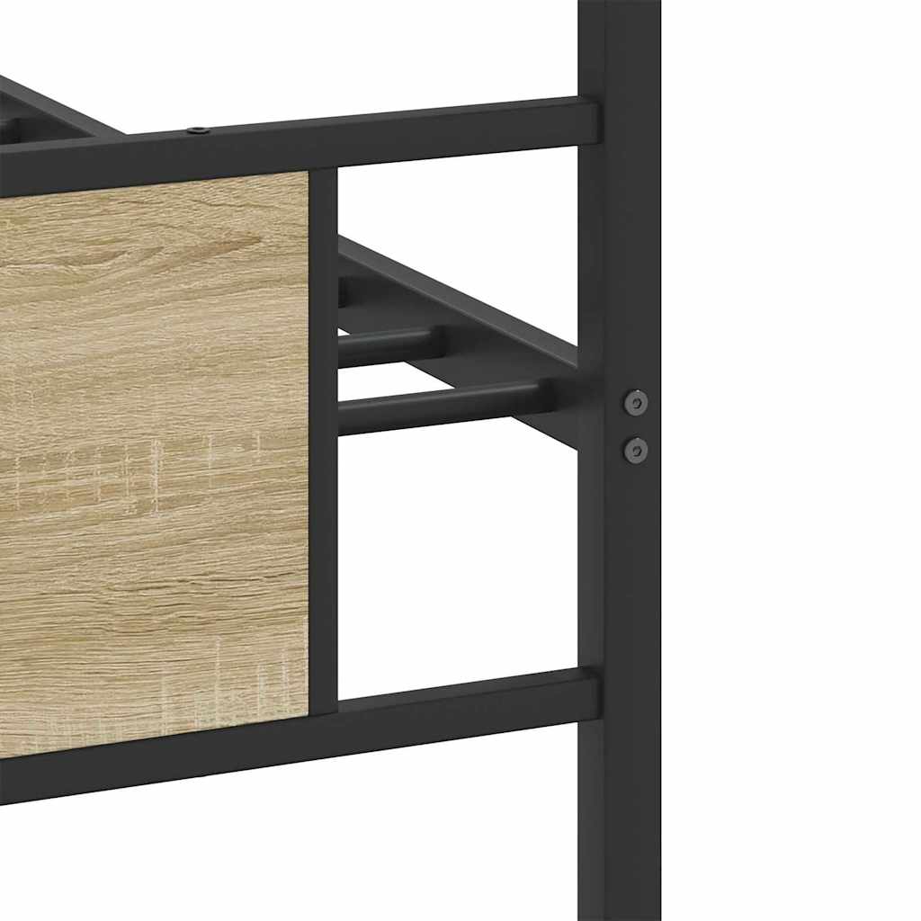 Bed Frame without Mattress Sonoma Oak 75x190 cm Small Single Engineered Wood