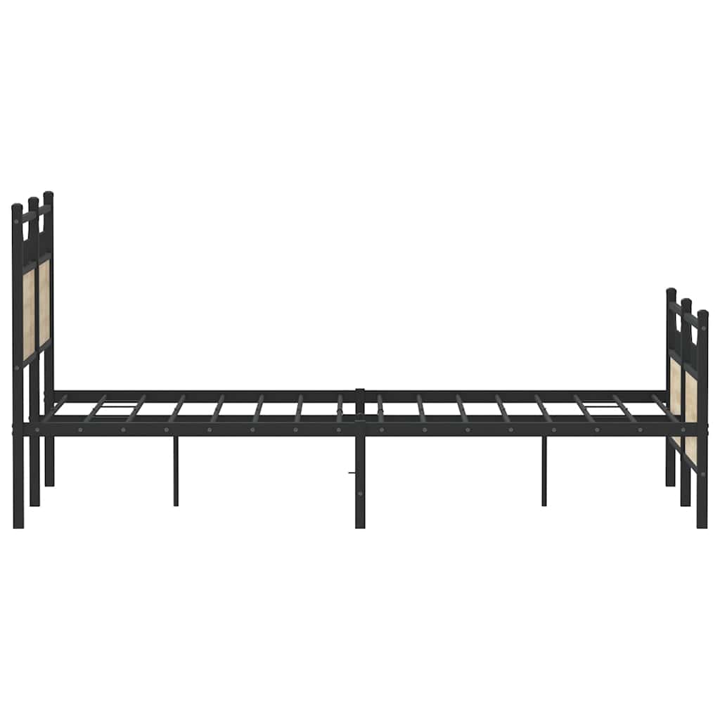 Bed Frame without Mattress Sonoma Oak 120x190 cm Small Double Engineered Wood
