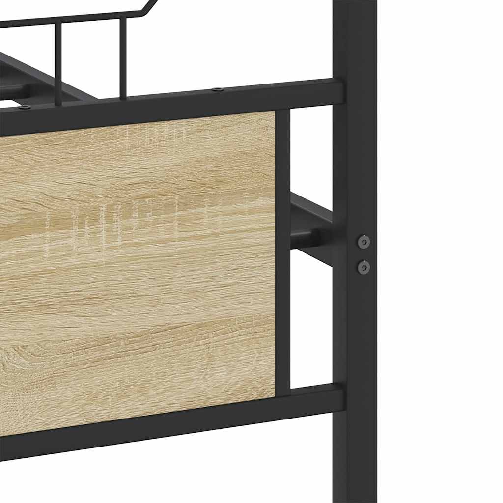 Bed Frame without Mattress Sonoma Oak 120x190 cm Small Double Engineered Wood
