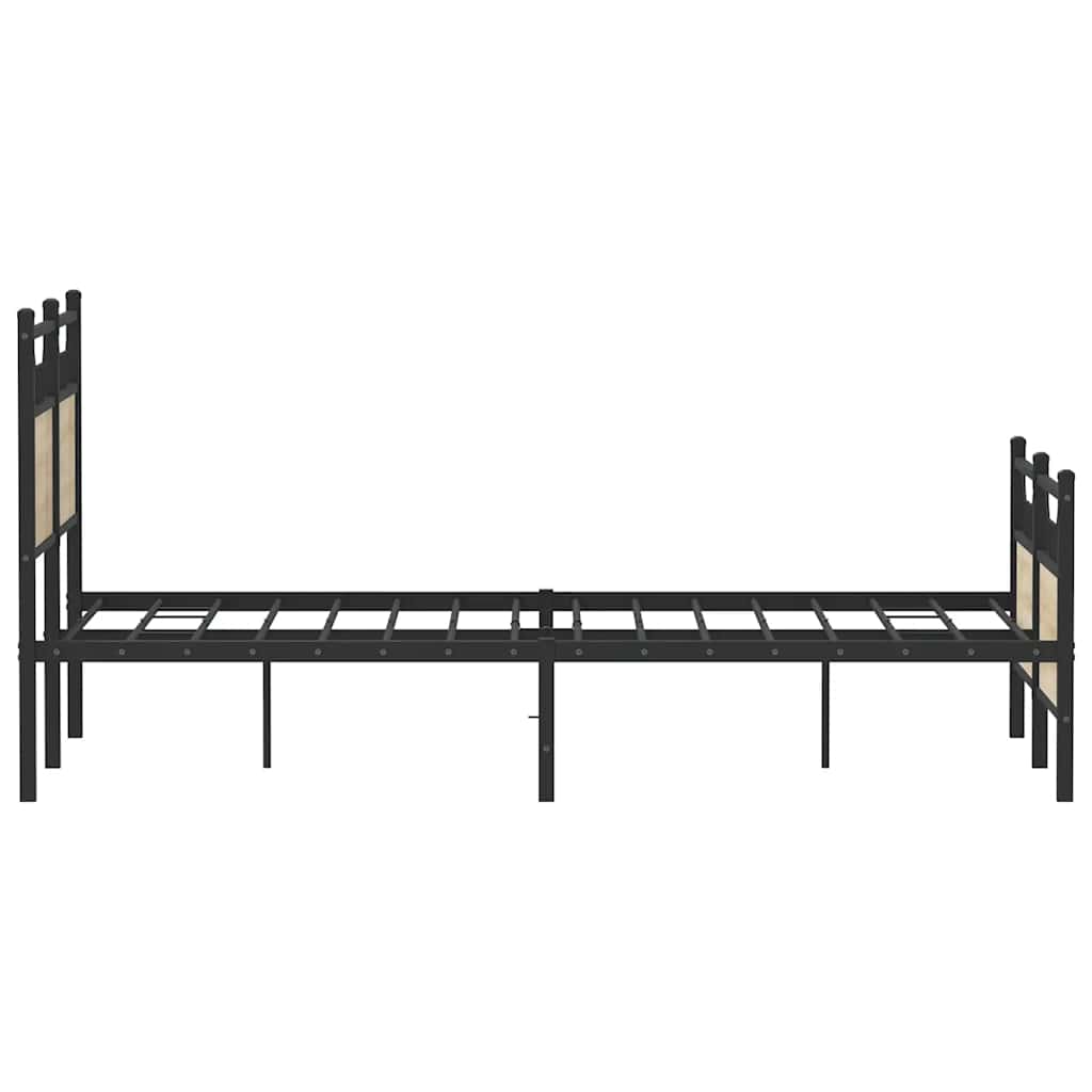 Bed Frame without Mattress Sonoma Oak 120x200 cm Engineered Wood